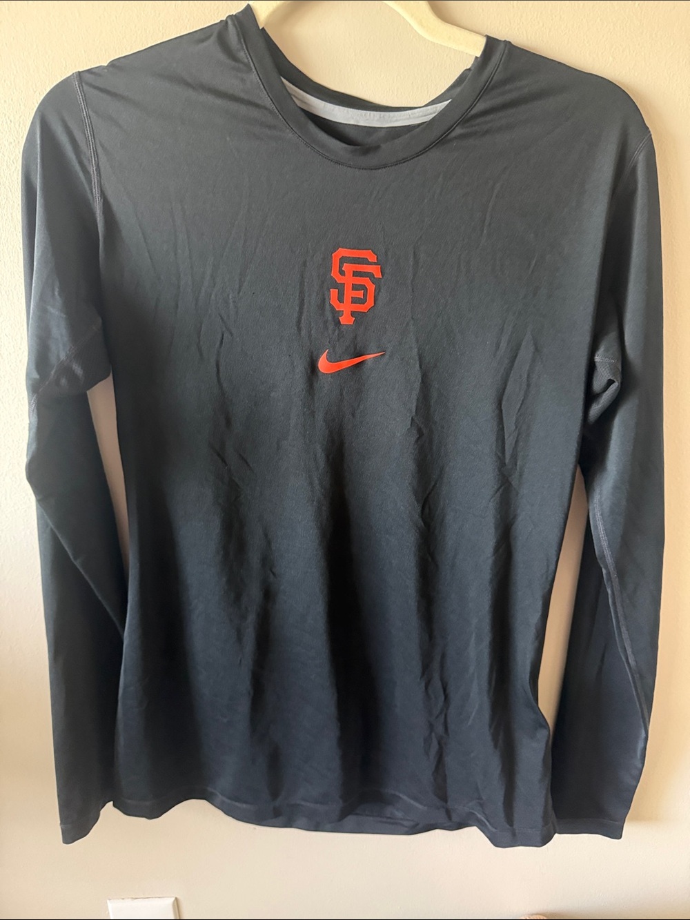 Nike Black Long-Sleeve Tee with Orange SF Logo